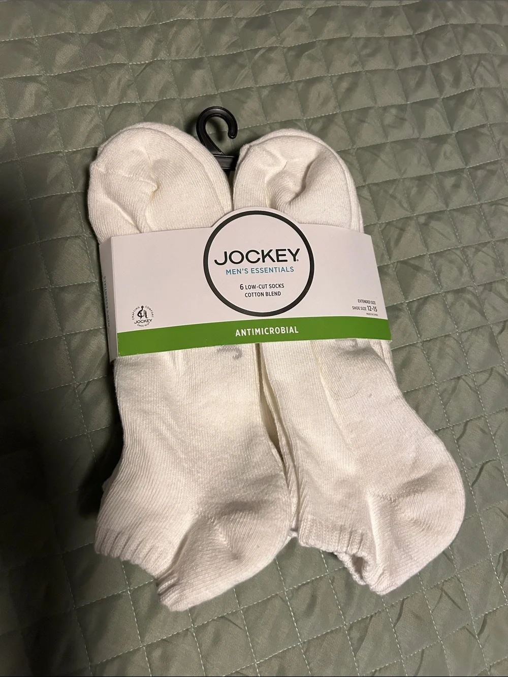 Jockey Men's White Low-Cut Athletic Socks - Antimicrobial